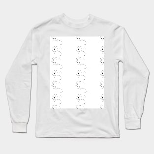 Black dots on a white surface, abstraction Long Sleeve T-Shirt